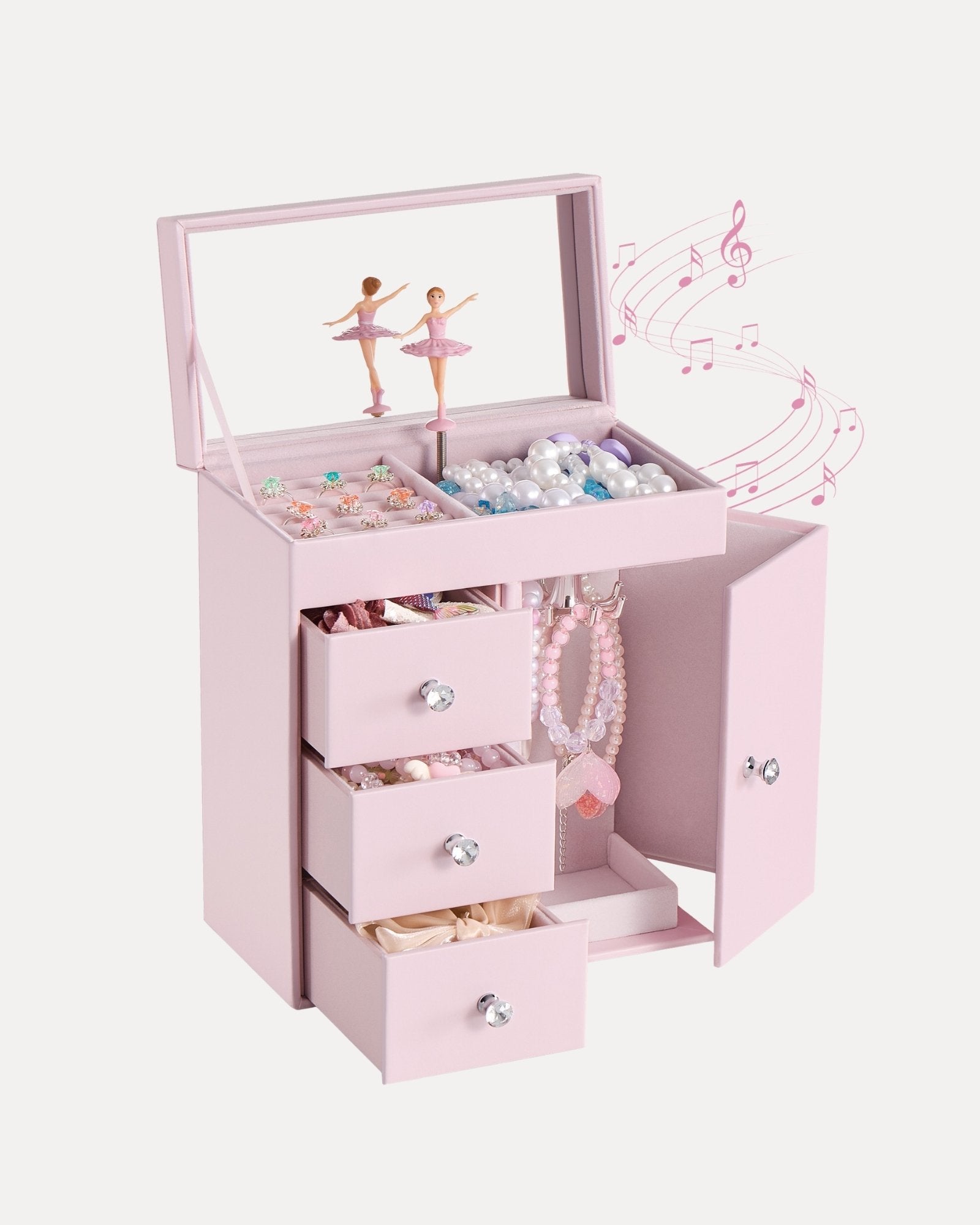 Lolalet Jewelry Box Kids Musical Schmuckkästchen Pink Ballerina