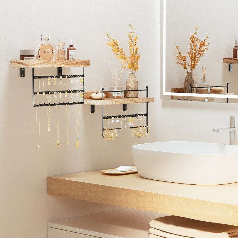Lolalet Wall Mount Schmuckorganizer Wand Weiß 2er Set