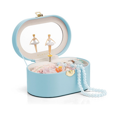 VLANDO Jewelry Music Boxes Schmuckkästchen rosa Ballerina Spiegel