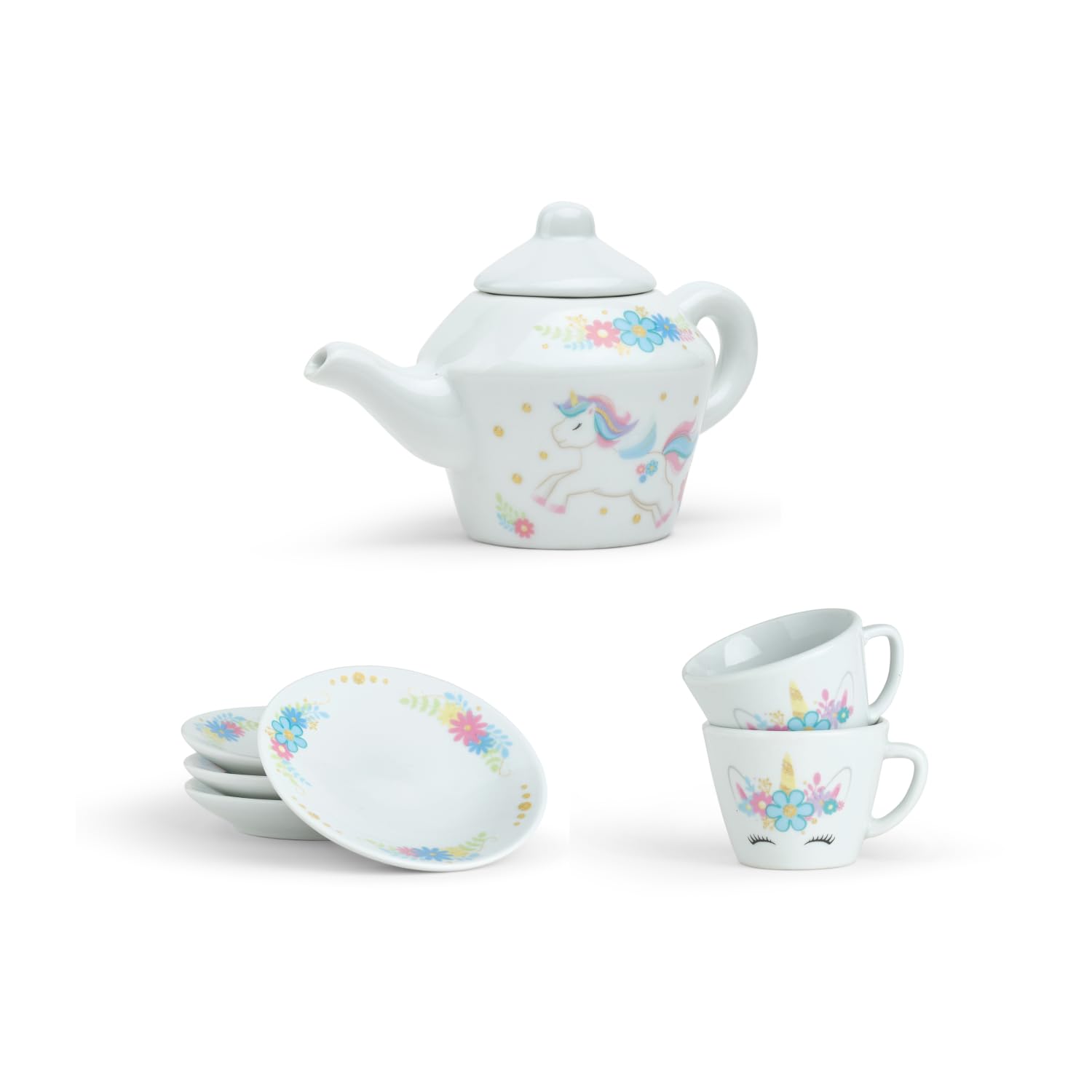 Jewelkeeper Tea Sets Porcelain Teeservice Einhorn 13-teilig Porzellan