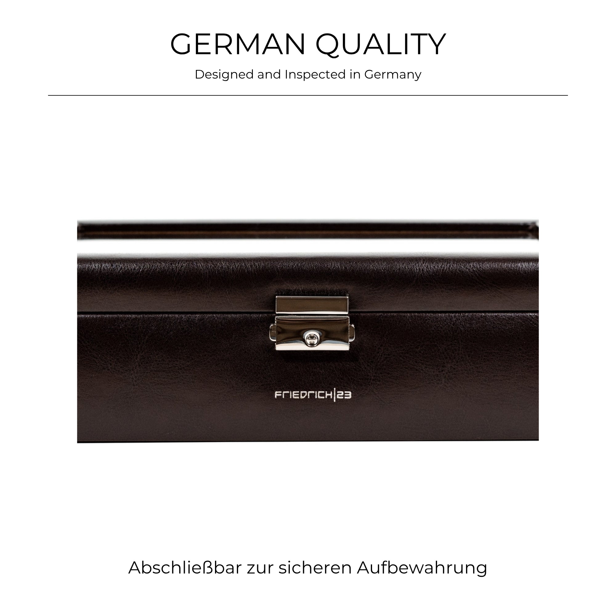 Friedrich 23 Bond Uhrenbox 6 Uhren Braun Kunstleder