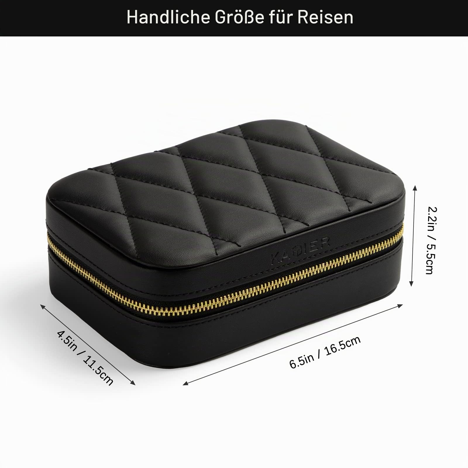 KAMIER Mini Schmuckbox Reise 2 Ebenen Handtasche