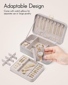 VLANDO Everyday Keepsake Schmuckkasten 2-lagig Leder Uhrenkissen
