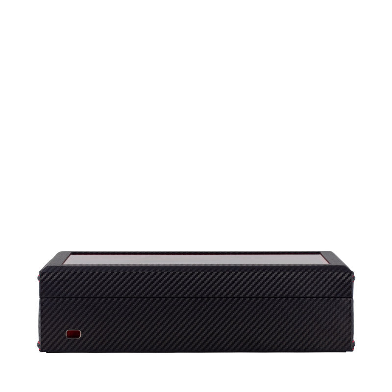 Friedrich 23 Carbon Uhrenbox 10 Uhren XXL Glasdeckel Schwarz