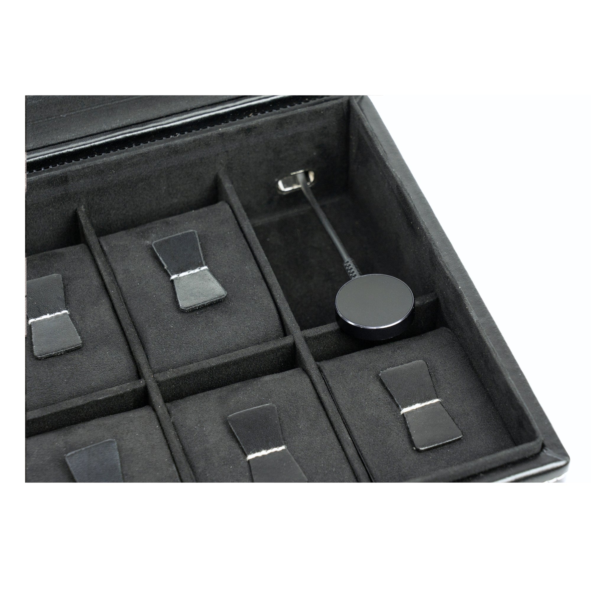 Friedrich 23 London Uhrenbox 10 Uhren Leder Schwarz abschließbar
