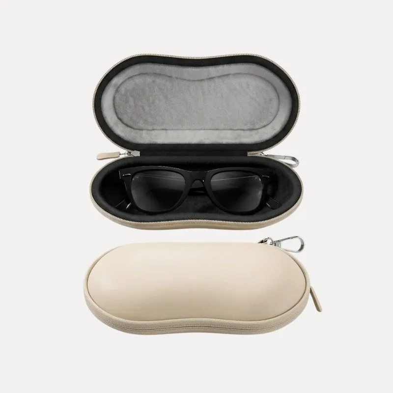 Lolalet Brillenetui Hartschale Beige EVA stoßfest mit Haken