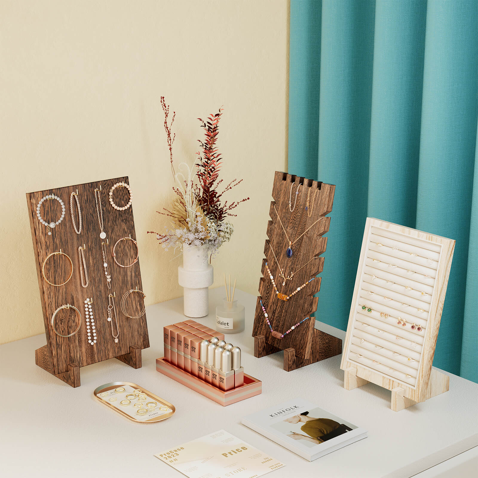 Lolalet Jewelry Stand Kettenständer Holz Natur Schmuckhalter