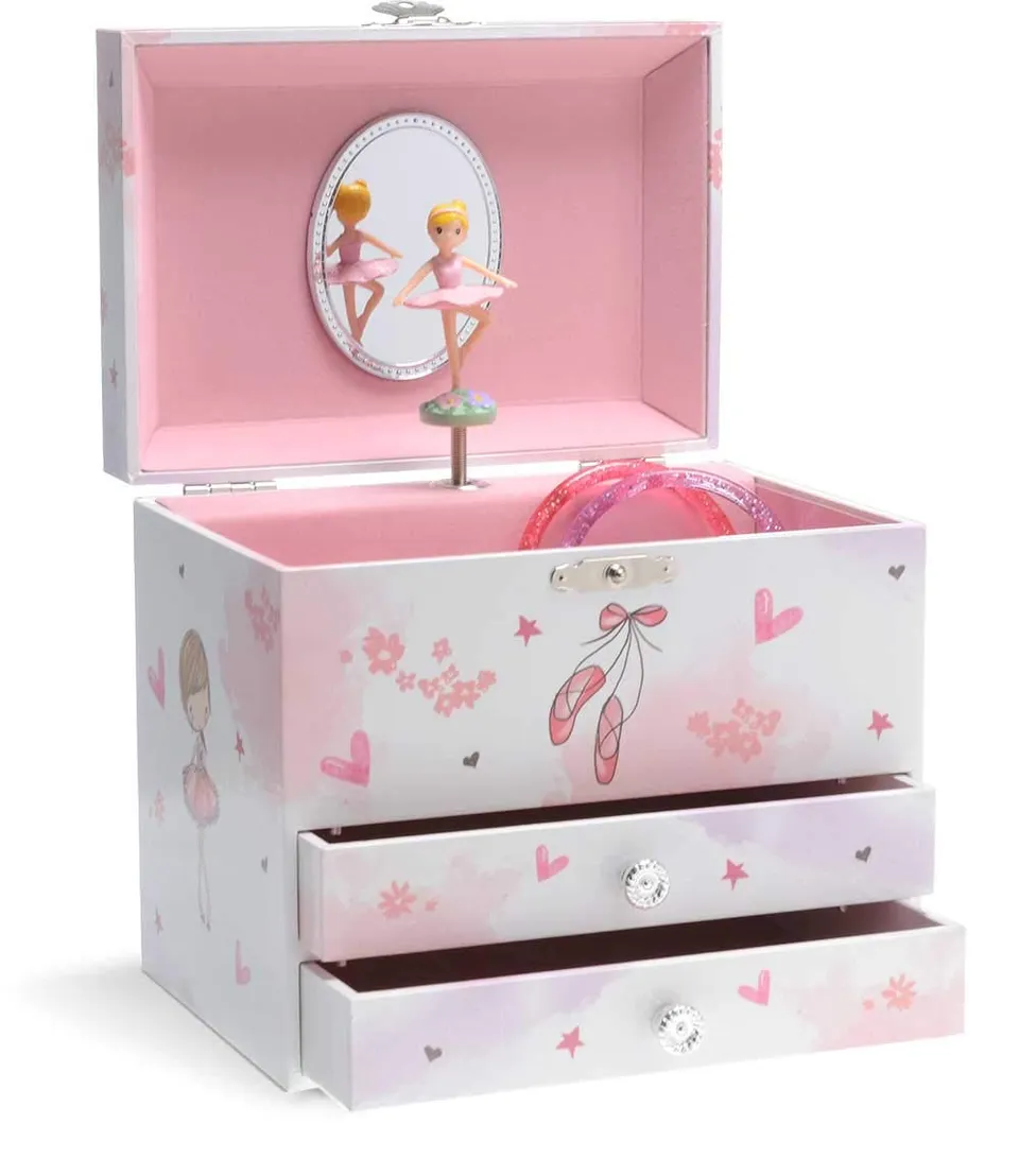 Jewelkeeper Ballerina Jewelry Boxes Spieluhr Rosa Schwanensee