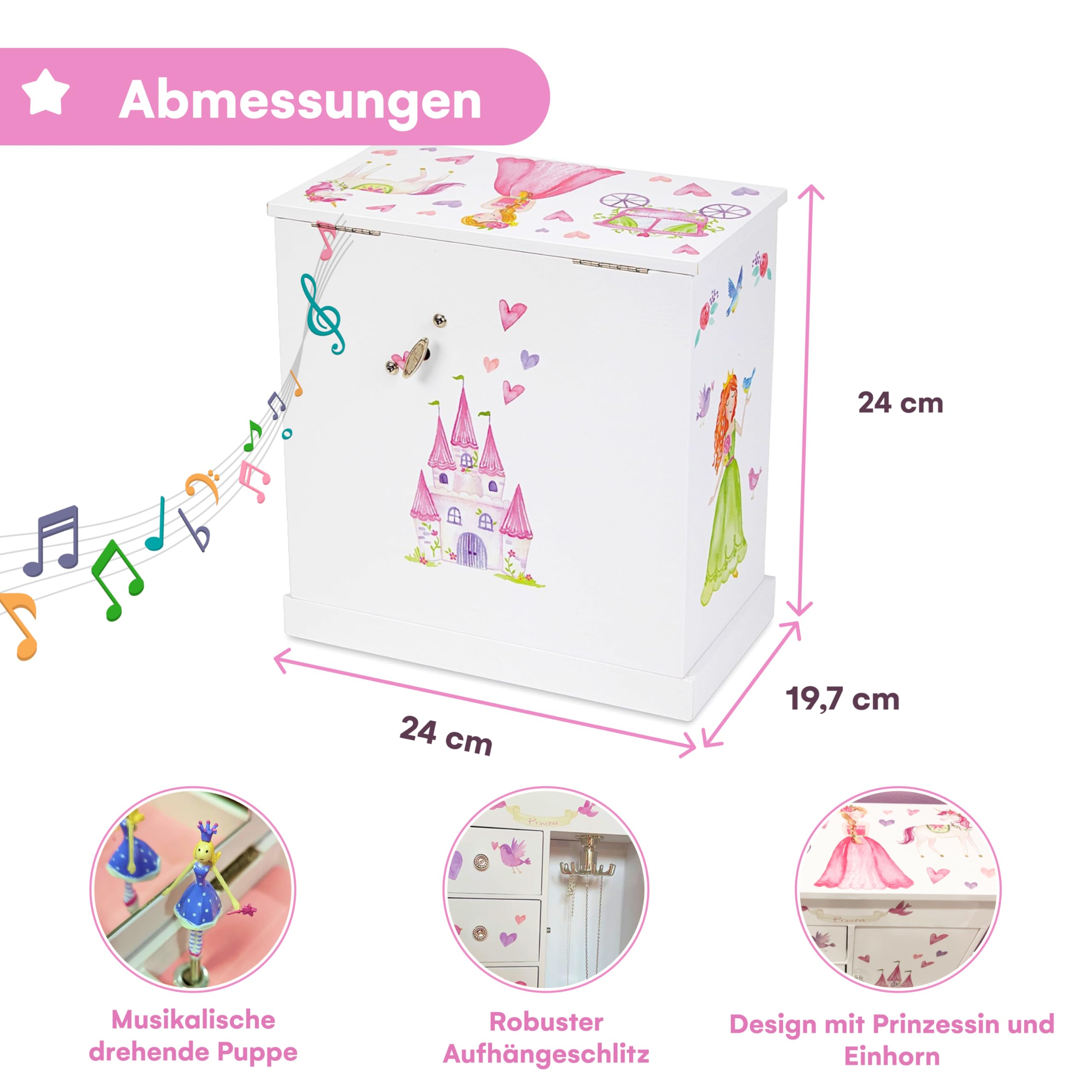 Jewelkeeper Fairytale Princess Schmuckschatulle Zuckerfee 24 cm