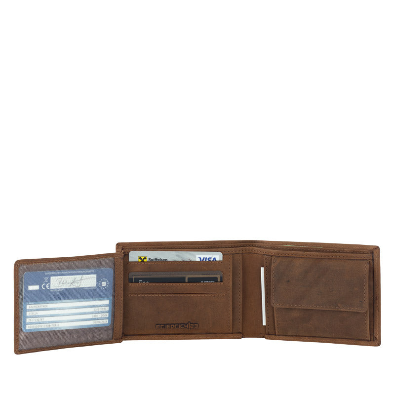 Friedrich 23 Vintage QF Herren Geldbörse Leder Braun