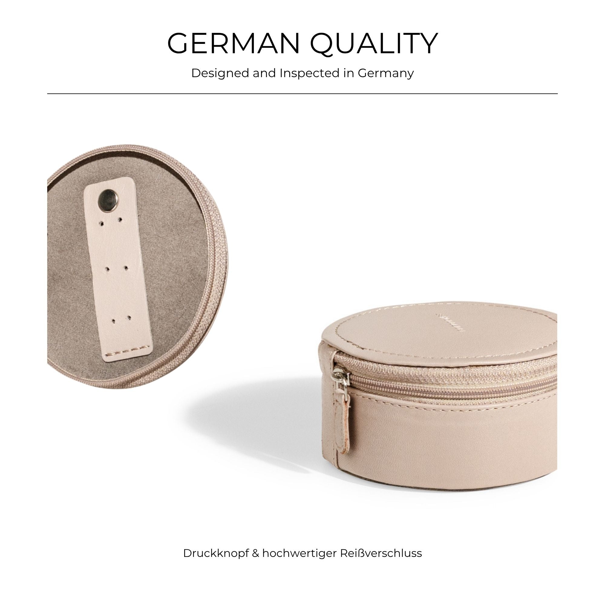Friedrich 23 Sienna Schmuckbox Leder Cappuccino Reise-Box