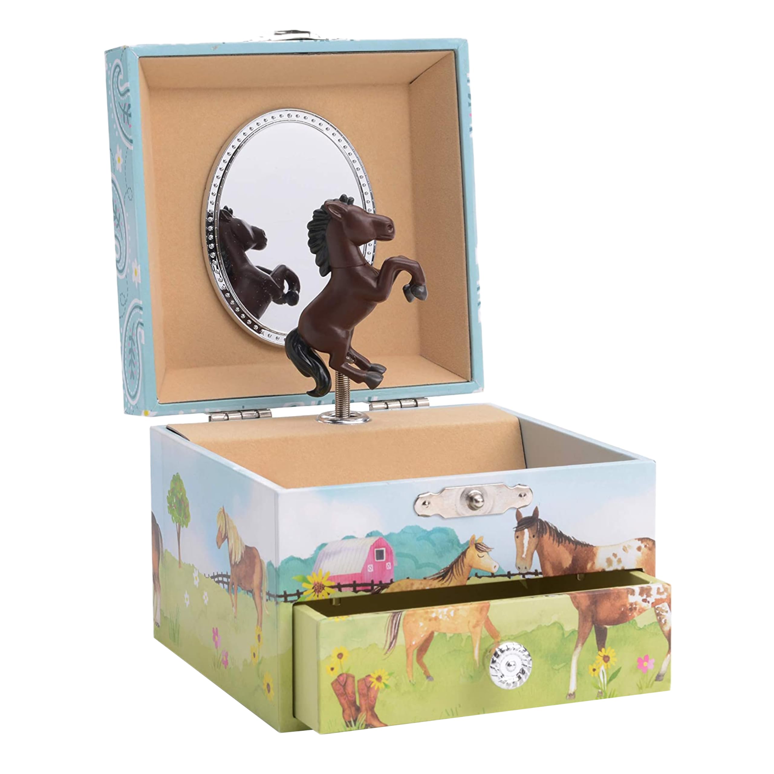 Jewelkeeper Unicorn Schmuckdose Glitzer-Einhorn 8x10x10 cm Musik