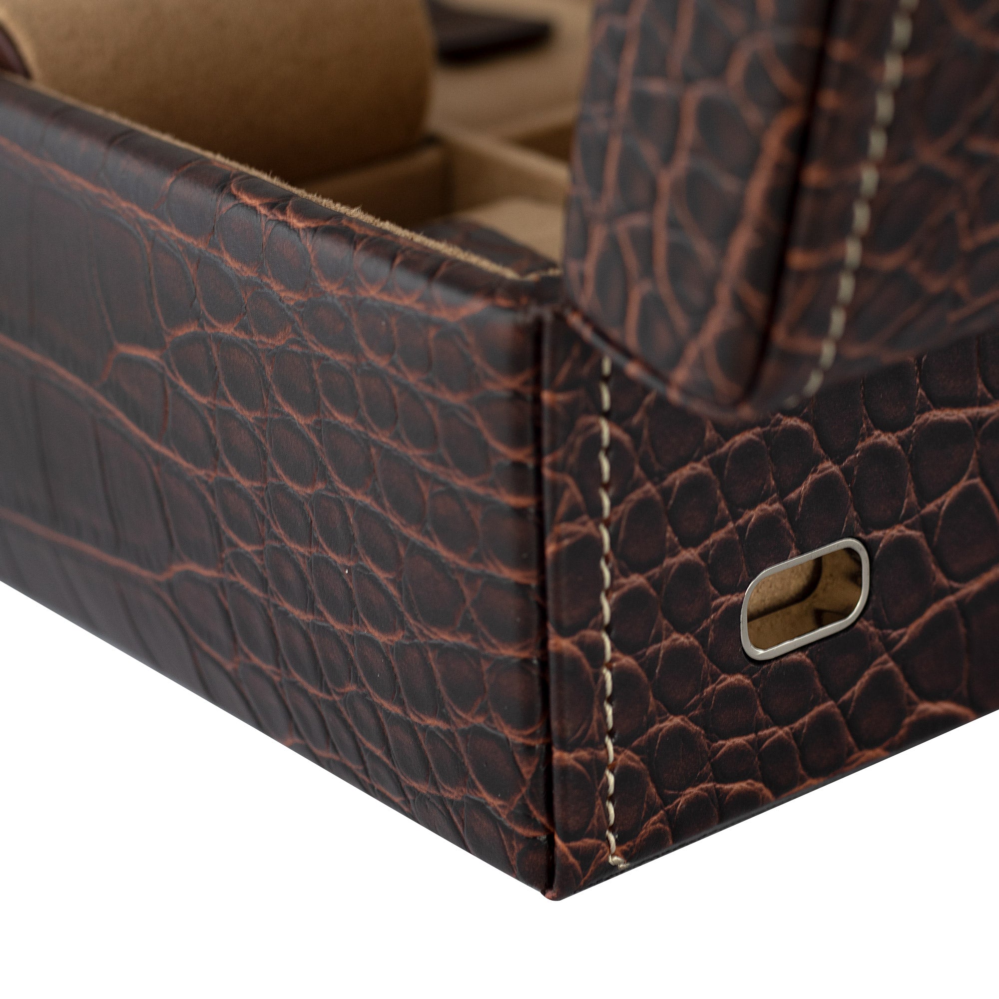 Friedrich 23 Le Croc Uhrenbox 6 Uhren braun Kroko