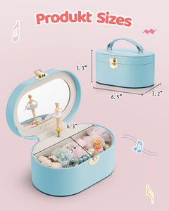 VLANDO Jewelry Music Boxes Schmuckkästchen rosa Ballerina Spiegel