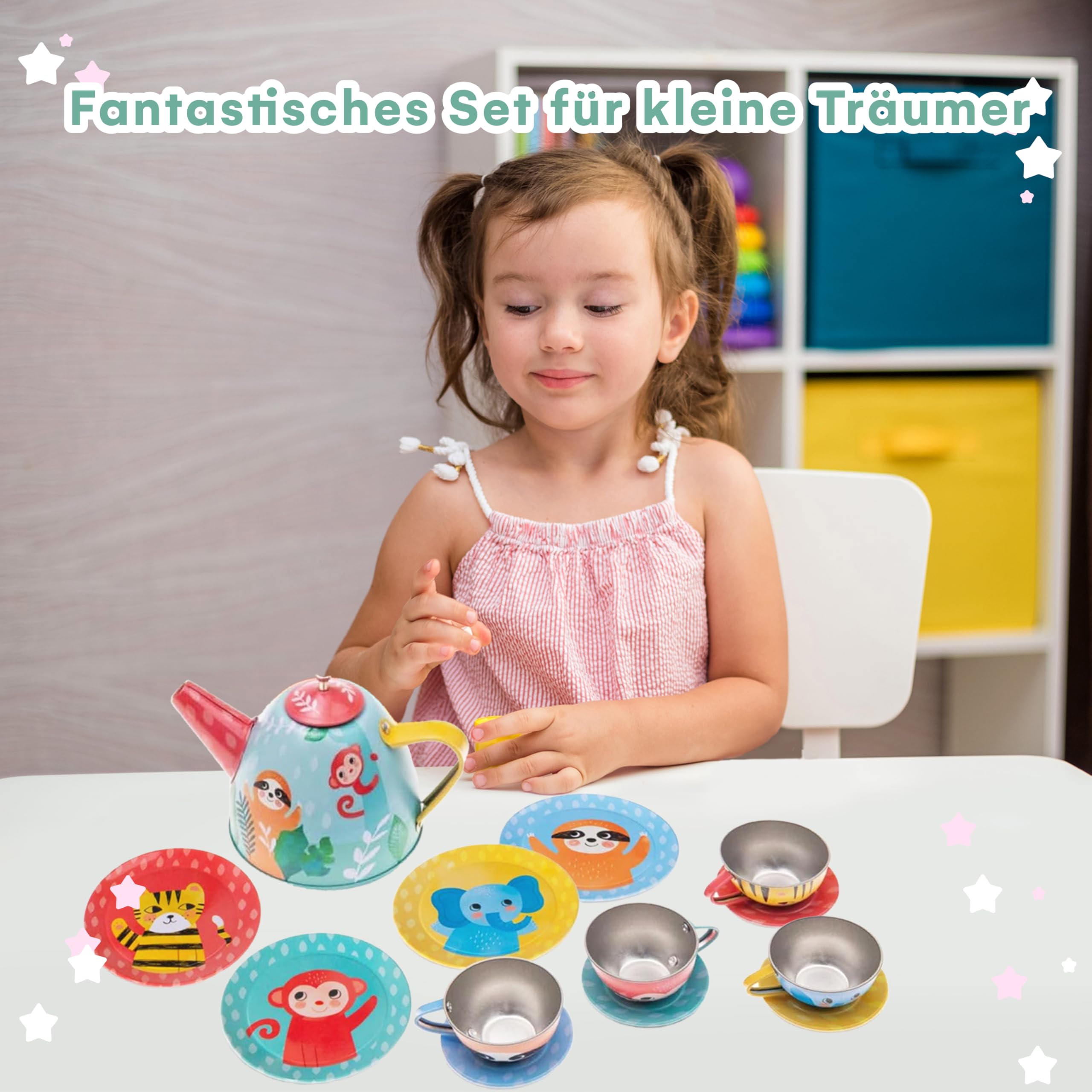 Jewelkeeper Tea Sets Teeservice Dschungel 15-teilig Zinn