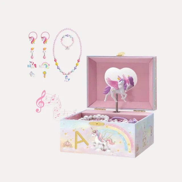 Lolalet Jewelry Box Unicorn Initial Schmuckkästchen A Box Only