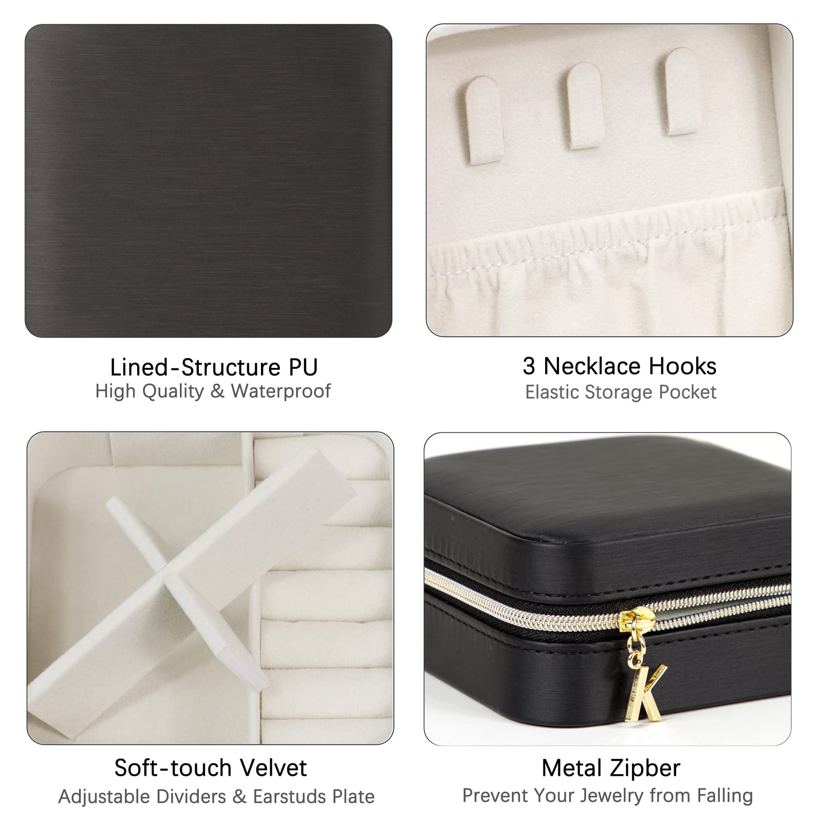 KAMIER Mini Jewelry Boxes Schmuckkästchen Leder Reise 10cm