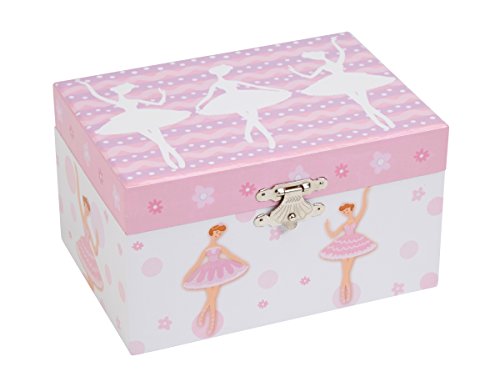 Jewelkeeper Ballerina Schmuckkästchen rosa-weiß mit Musik