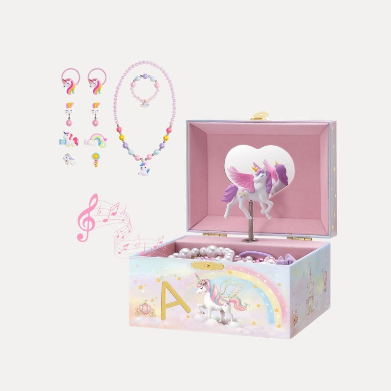 Lolalet Jewelry Box Unicorn Initial Schmuckkästchen A Box Only