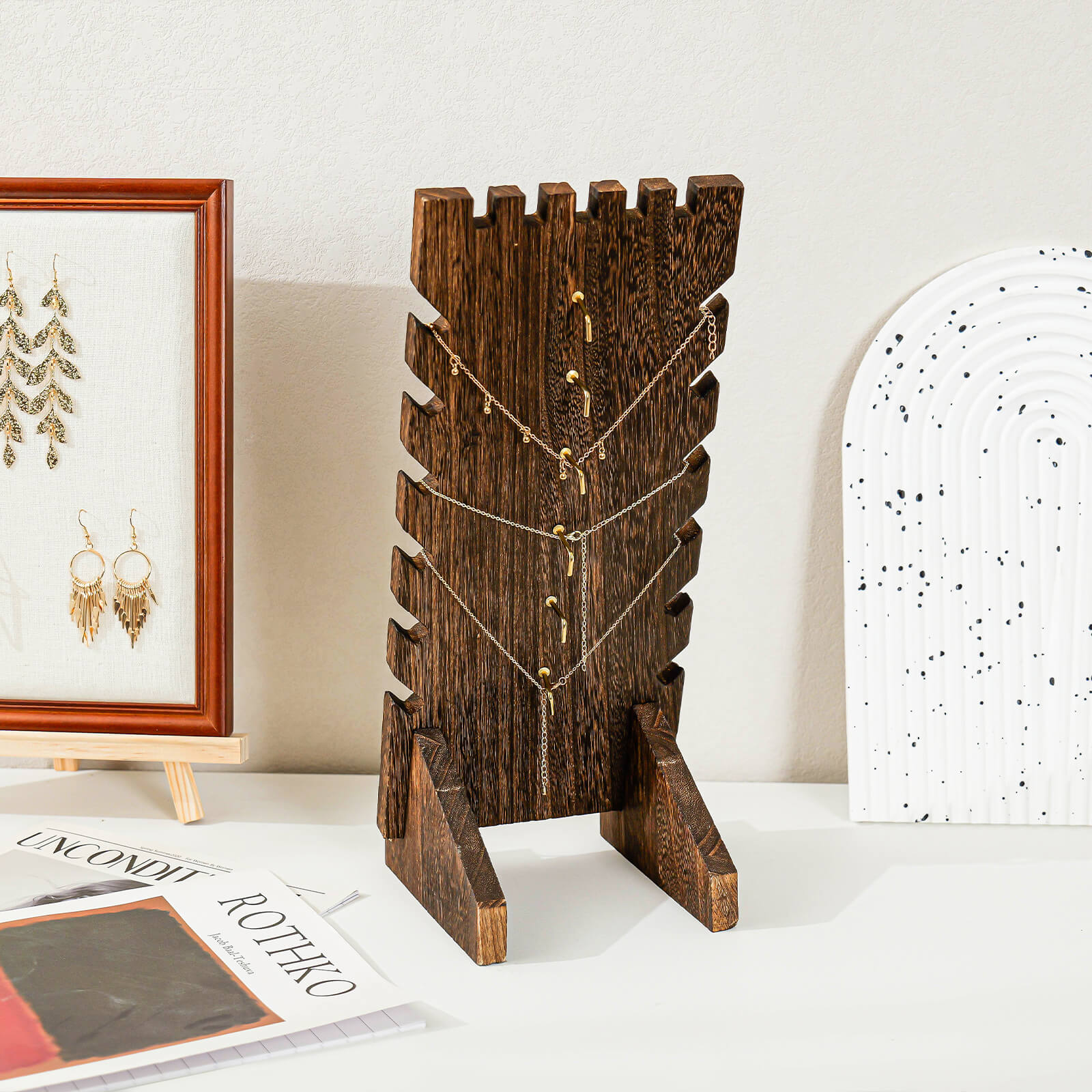 Lolalet Jewelry Stand Kettenständer Holz Natur Schmuckhalter