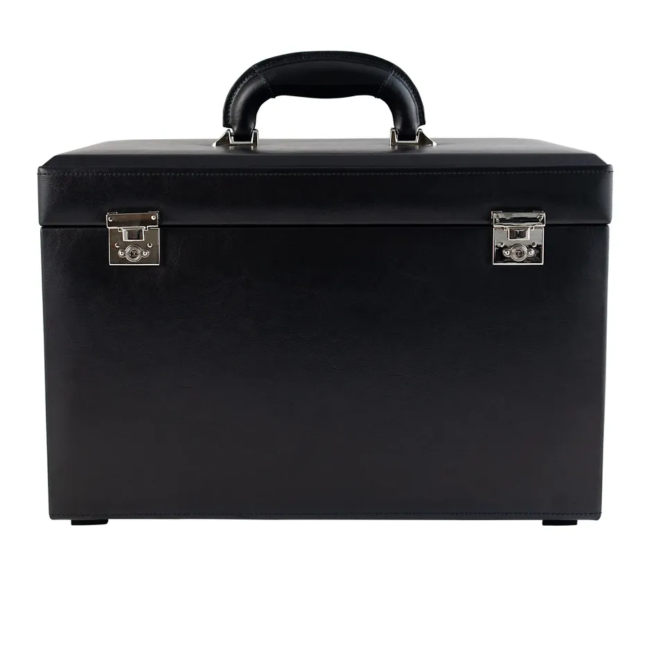 Friedrich 23 Classico Schmuckkasten XXL Schwarz Leder