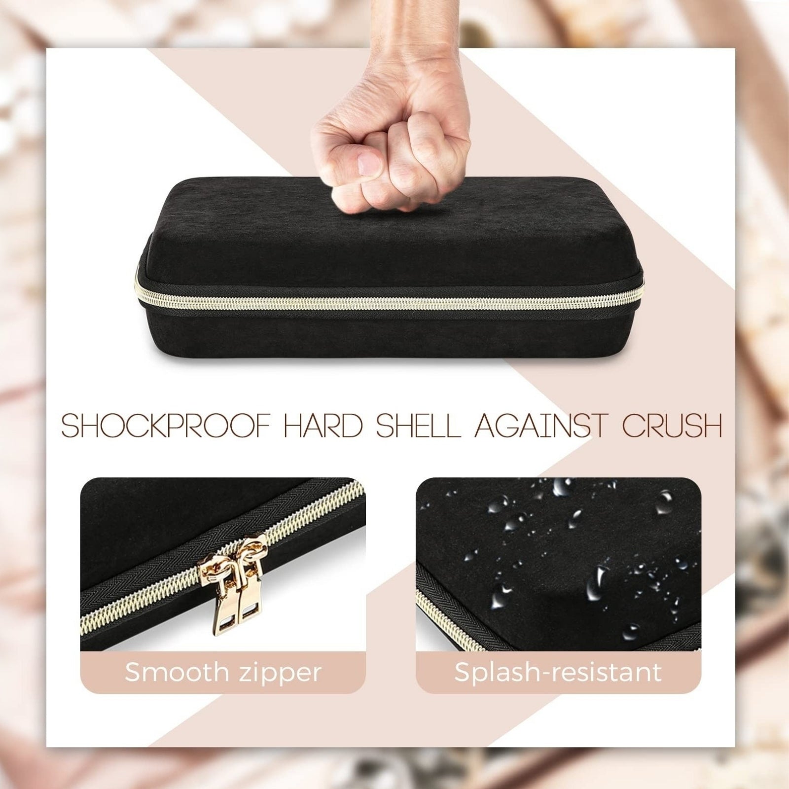 Lolalet Jewelry Box Reise Schmuckkasten Schwarz Large