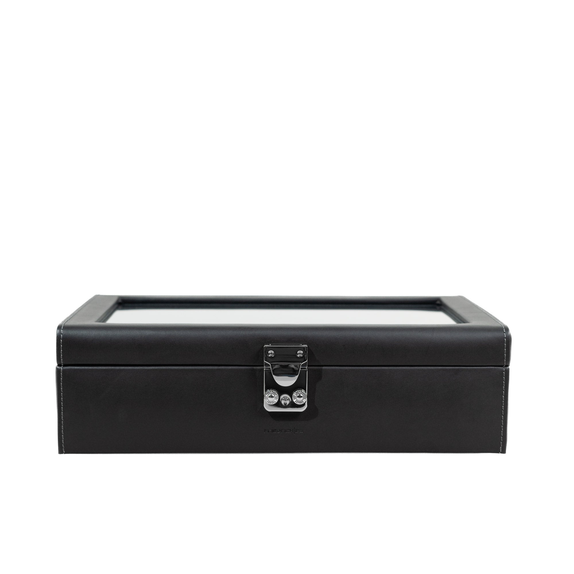 Friedrich 23 Infinity Uhrenbox Leder 10 Uhren Schwarz