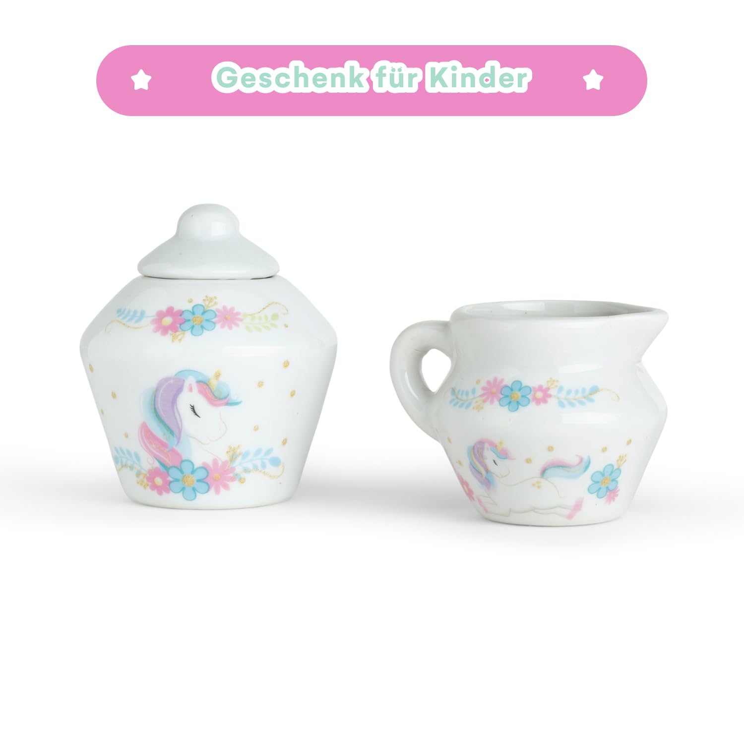 Jewelkeeper Tea Sets Porcelain Teeservice Einhorn 13-teilig Porzellan