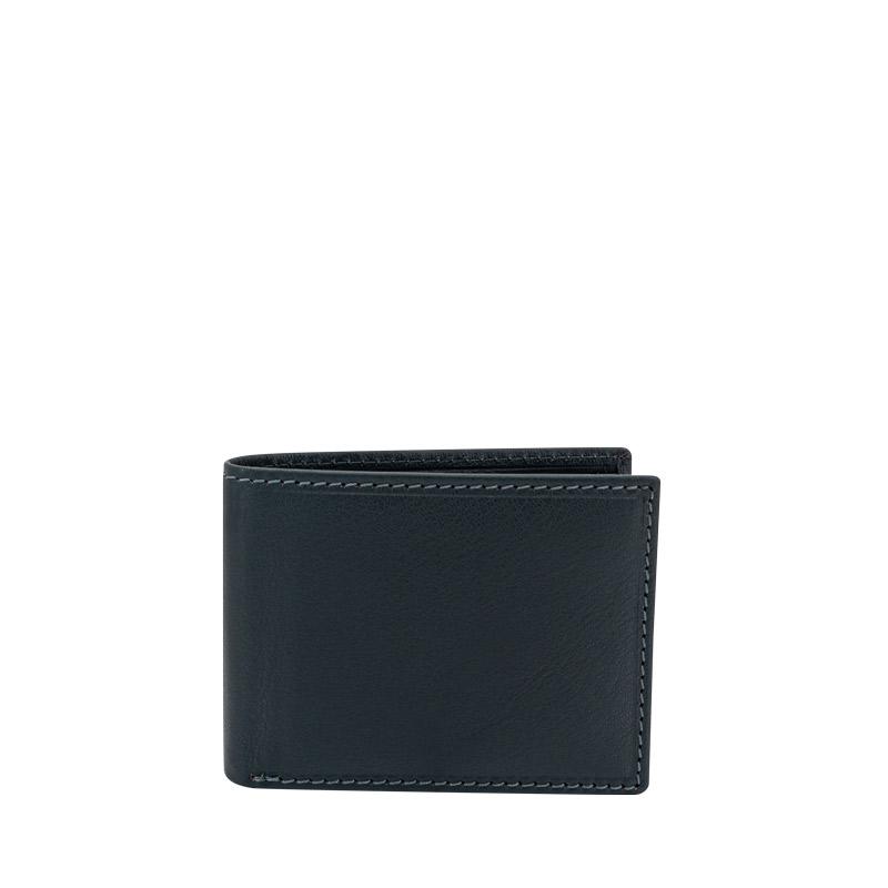 Friedrich 23 Redford Mini Geldbörse Leder RFID Blau