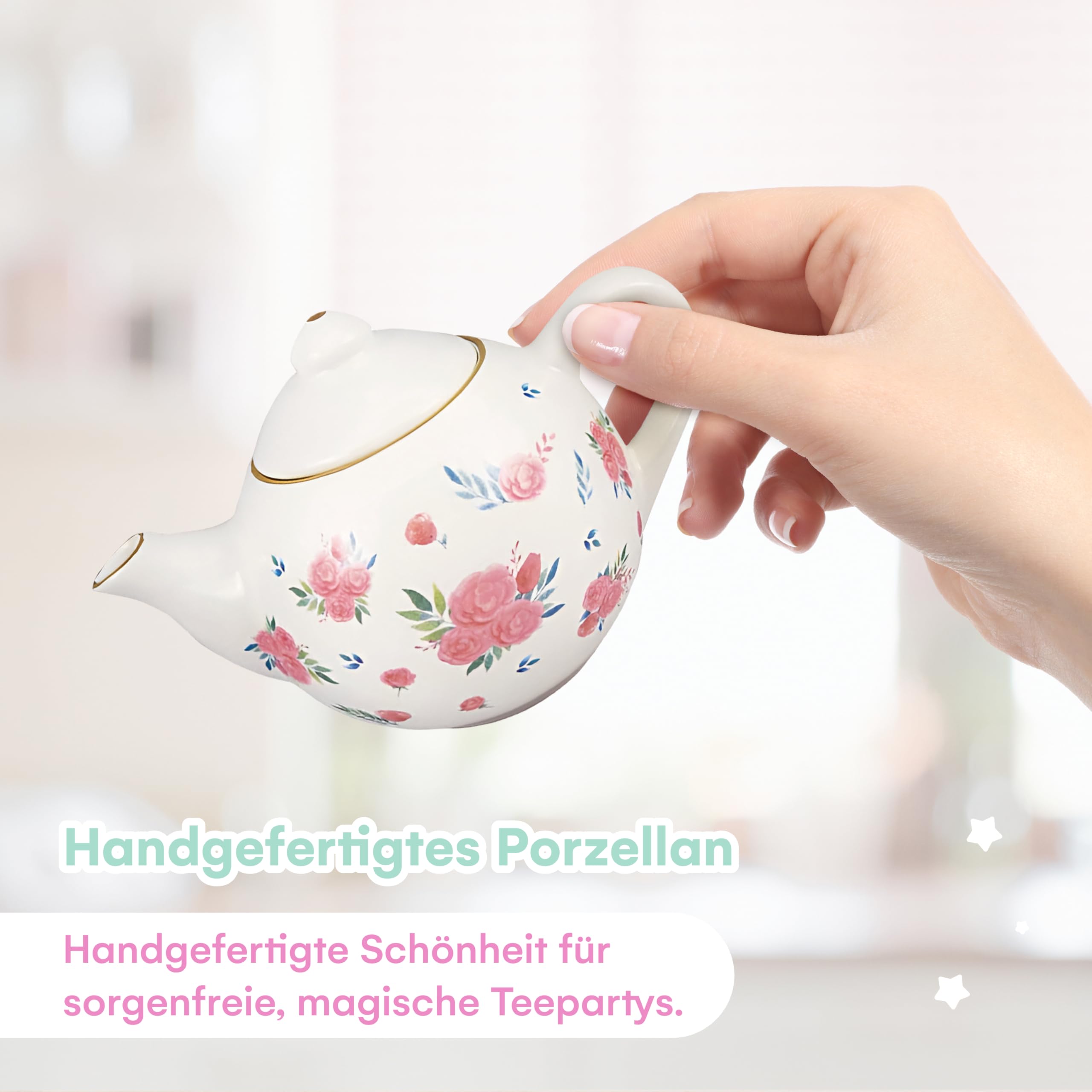 Jewelkeeper Tea Sets Teeservice Porzellan 13tlg Floral Korb