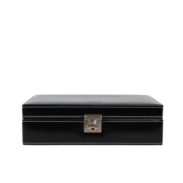 Friedrich 23 London Uhrenbox 10 Uhren Leder Schwarz abschließbar
