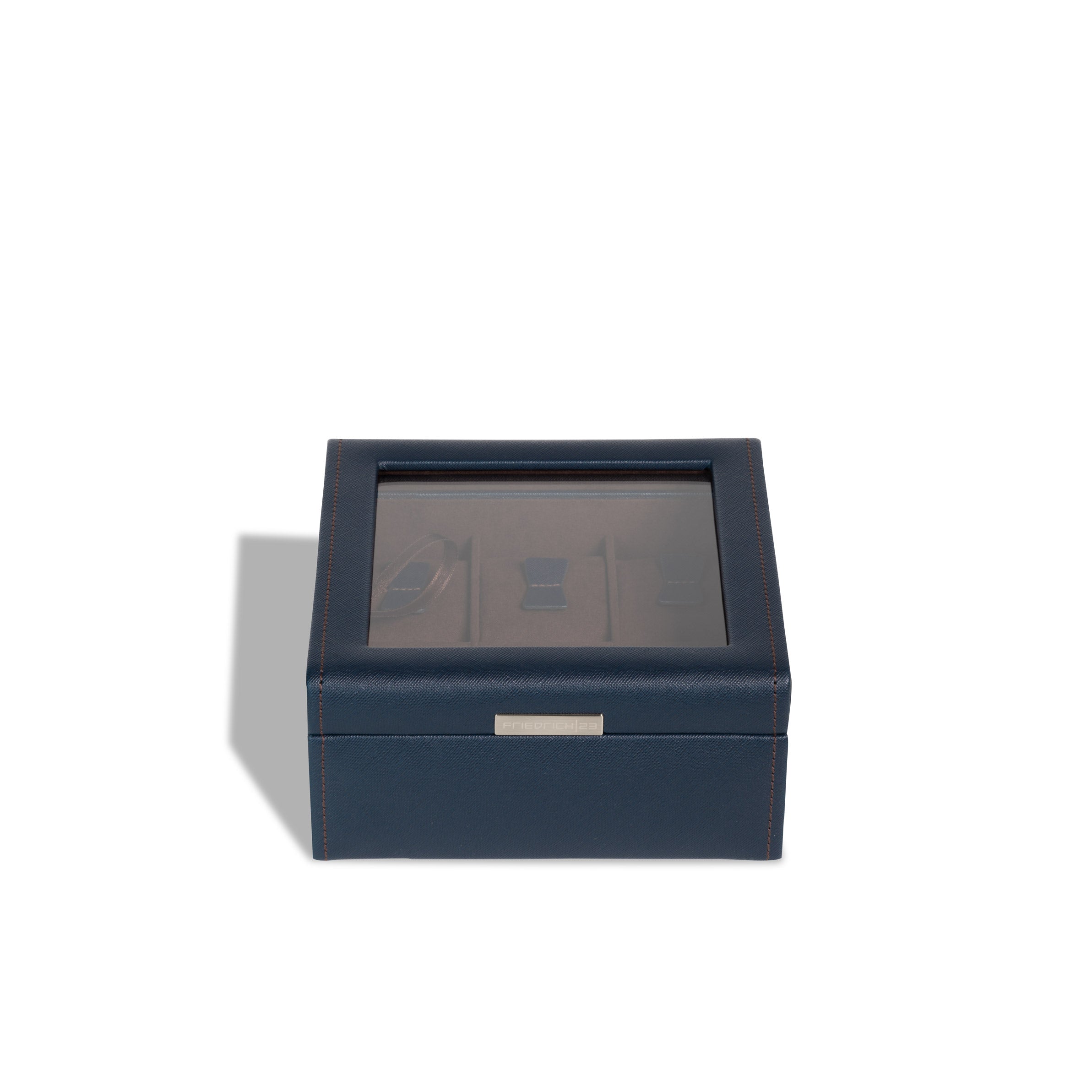 Friedrich 23 Bond Cross Grain Uhrenbox 6 Uhren Dunkelblau