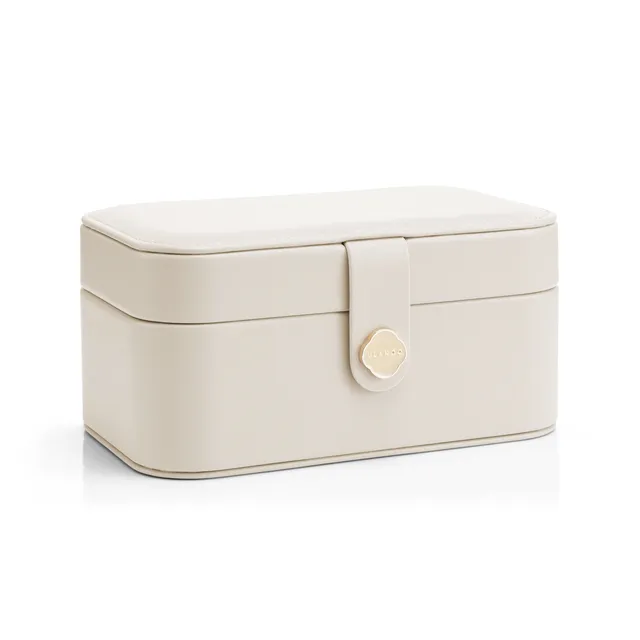 VLANDO Music Box Schmuckkasten Reise 2-lagig Creme