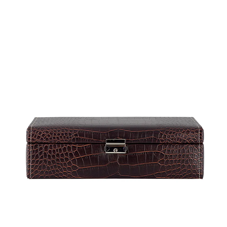 Friedrich 23 Le Croc Uhrenbox 10 Uhren Braun Kroko