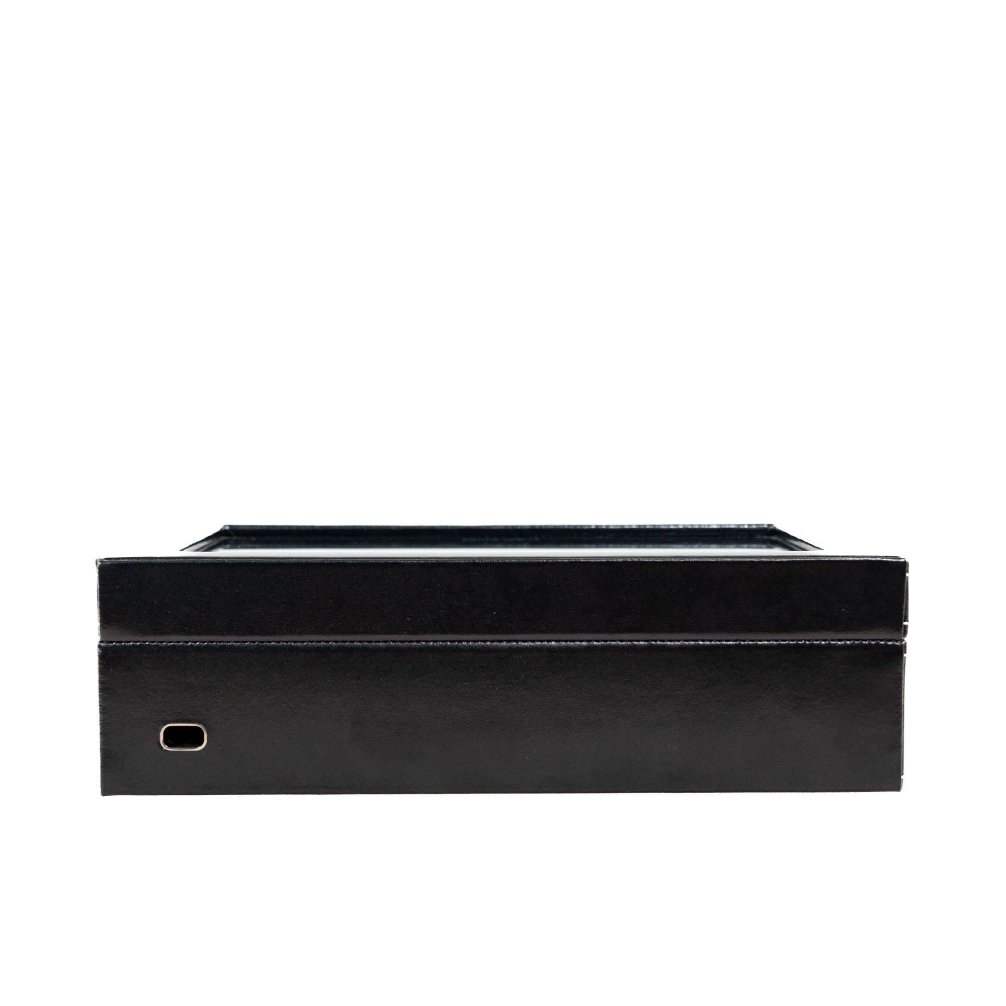 Friedrich 23 London Uhrenbox 10 Uhren Glasdeckel Leder Schwarz