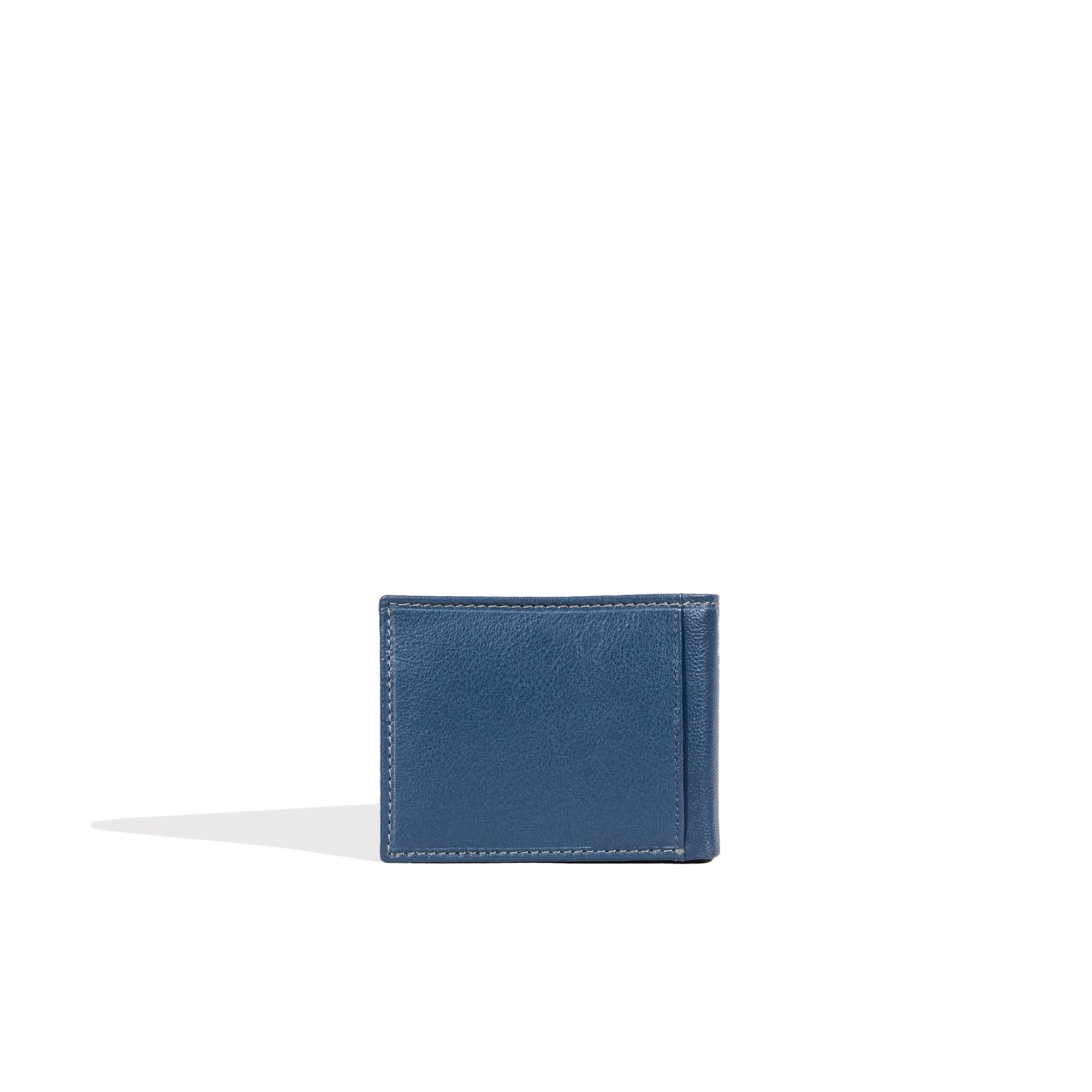 Friedrich 23 Redford Mini Geldbörse Blau Leder RFID
