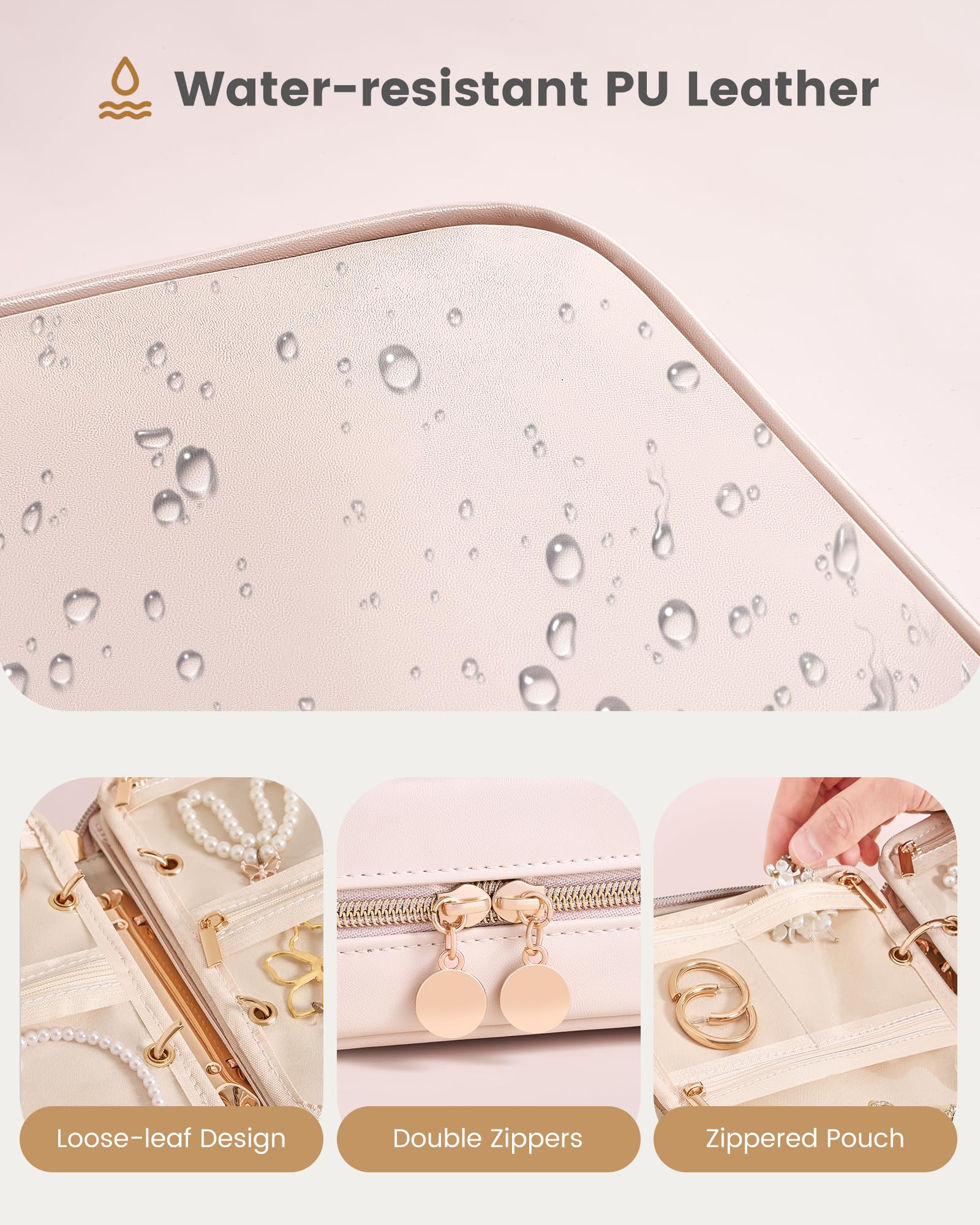 Lolalet Jewelry Box Reise Schmucktasche Pink Large Wasserdicht