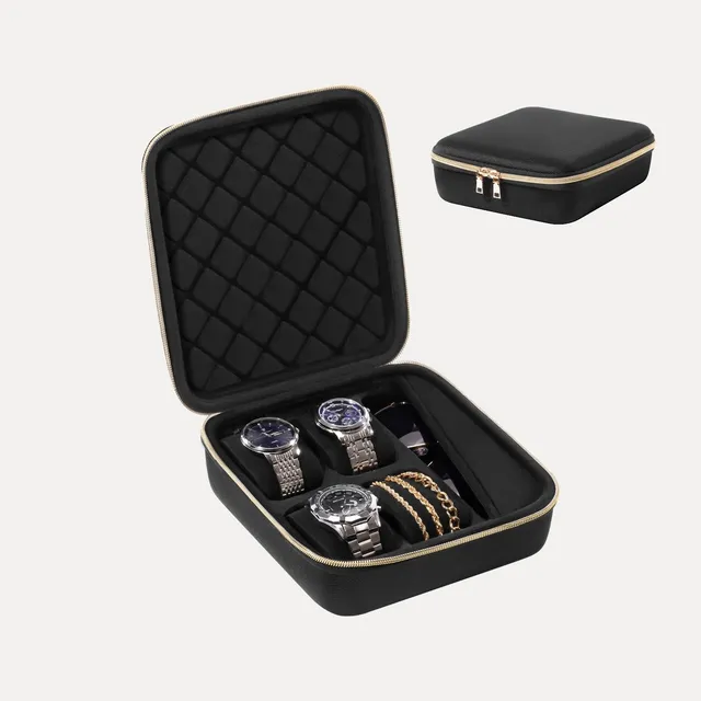 Lolalet Watch Box Uhrenbox 4 Slots Reise Hartschale