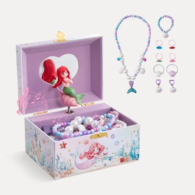 Lolalet Jewelry Box Schmuckkästchen Einhorn mit Schmuck Musik