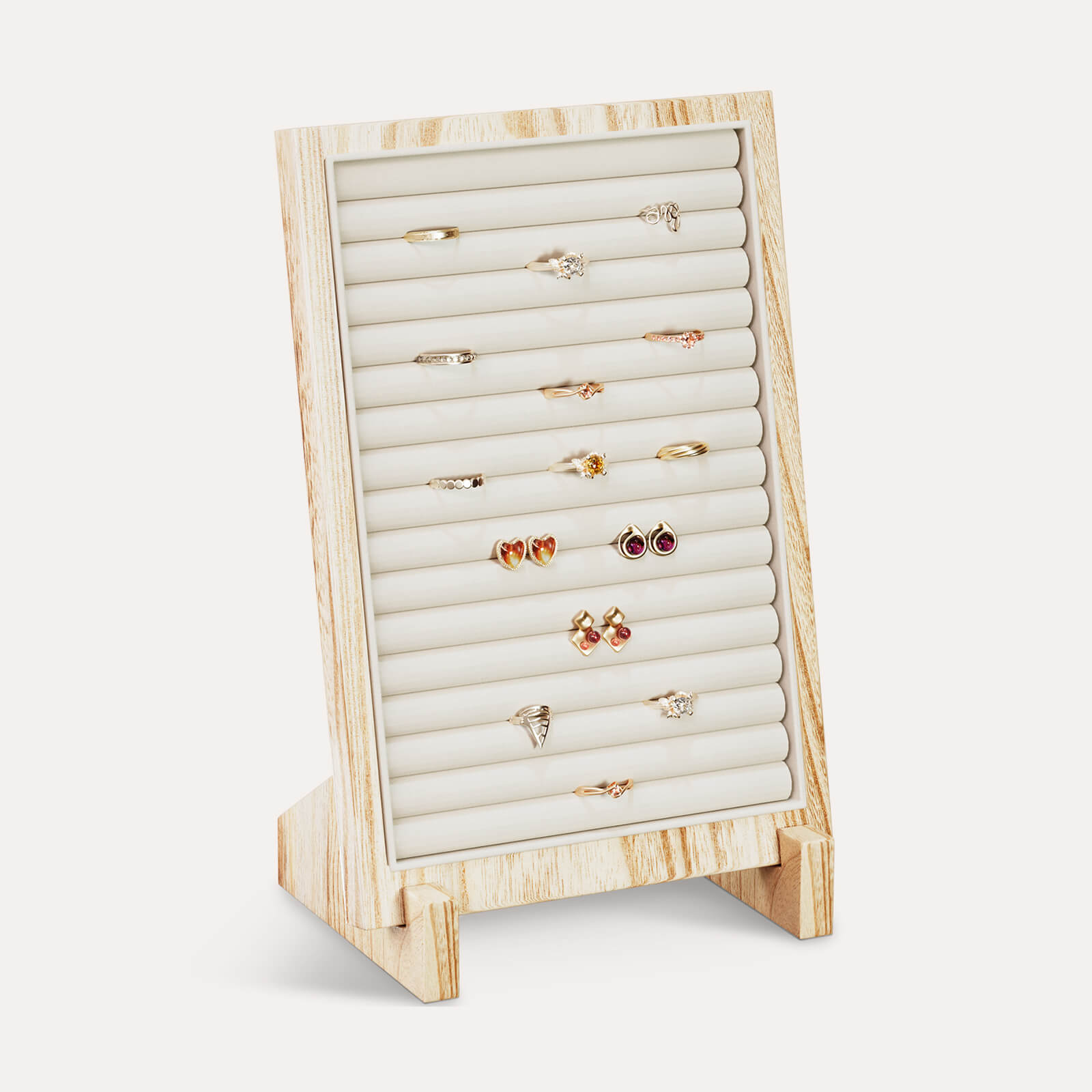 Lolalet Jewelry Stand Natural Wooden Ringhalter 1 Stück Holz