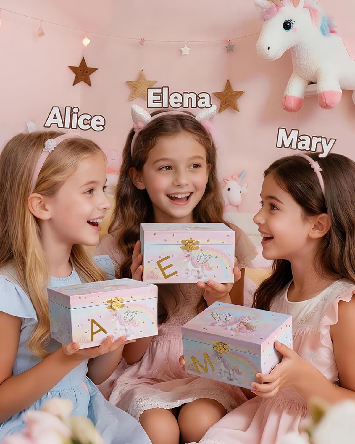Lolalet Jewelry Box Unicorn Initial Schmuckkästchen A Box Only